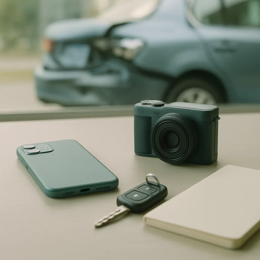 Documenting vehicle damage and evidence after a Bel Air, Maryland car accident